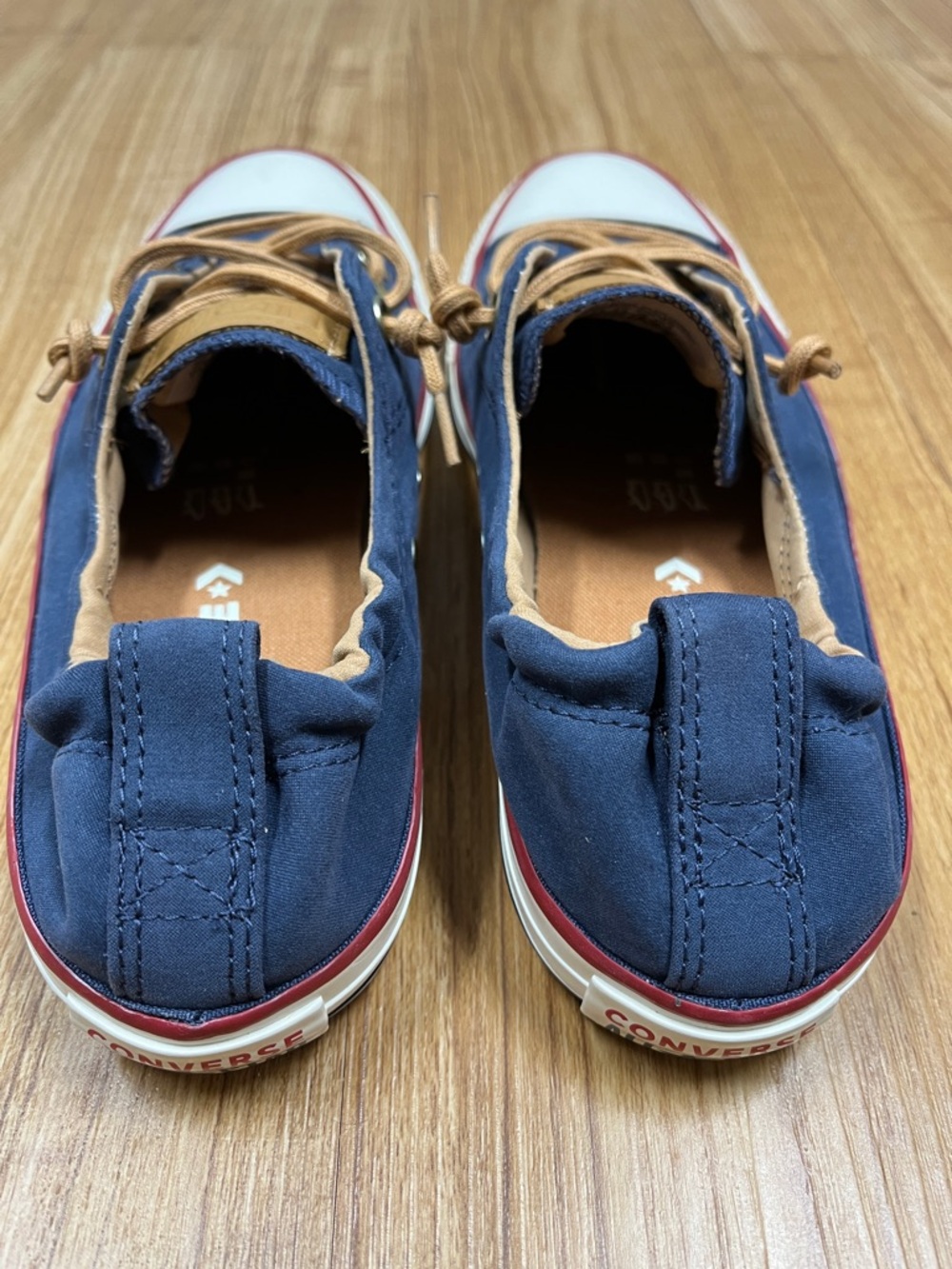 Converse Navy Canvas Low Top Sneakers Women’s 7.5 Shoreline NWOT - Picture 6 of 7